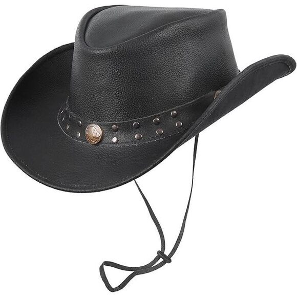 7993 Leather Cowboy Hat For Men Women Lightweight Handcrafted Western main image 3